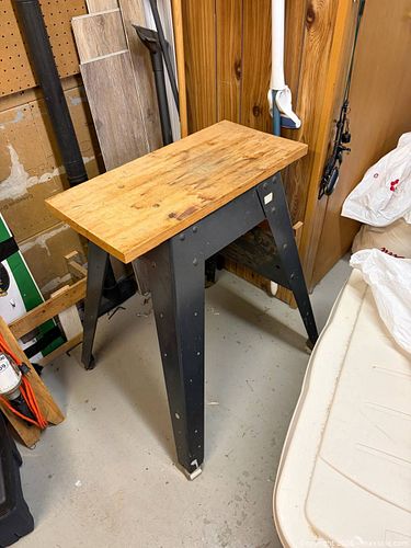 Workbench / Sawhorse with Wood Top and Metal Frame (1 of 4)