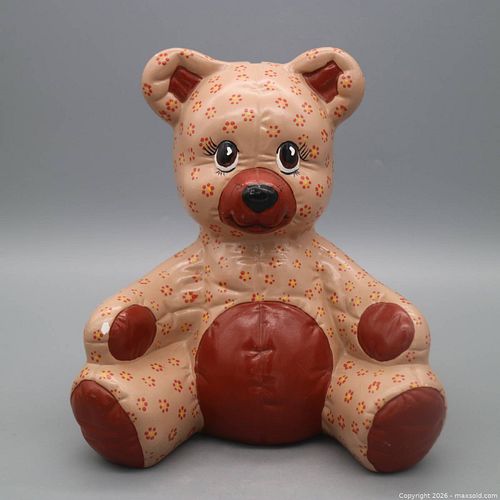 Vintage Hand-Painted Ceramic Floral Piggy Bank (1 of 7)