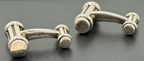 Tiffany & Co. Atlas Column (Or "Bar Groove") Cufflinks In Sterling Silver 16.92G (1 of 3)