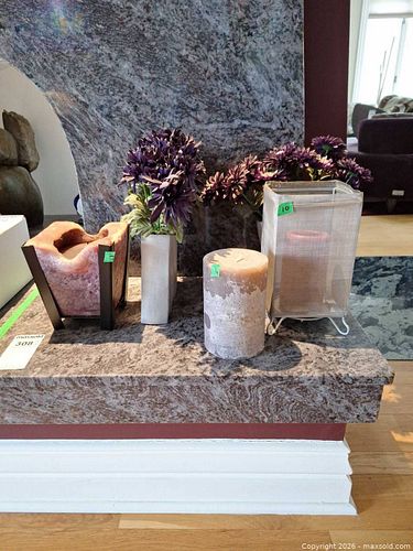 Assorted Home Decor Set: Faux Flowers, Vase, Candle, Bowl B  (1 of 12)