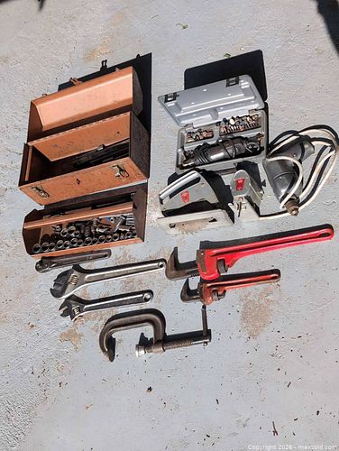 Mixed Hand & Power Tool Lot with Craftsman Rotary Tool (1 of 20)