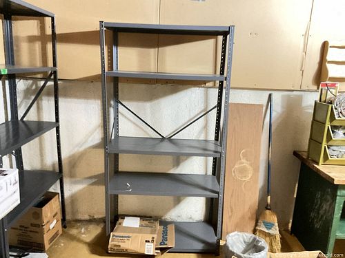 Gray Steel 5-Tier Metal Shelving Unit (1 of 3)