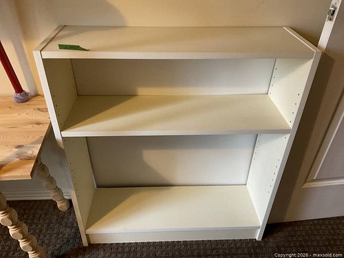 White Particleboard 3-Shelf Bookcase (1 of 3)