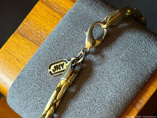 Vintage Jones New York Gold-Tone Link Bracelet – 8in  Sleek vintage link bracelet featurin (1 of 15)