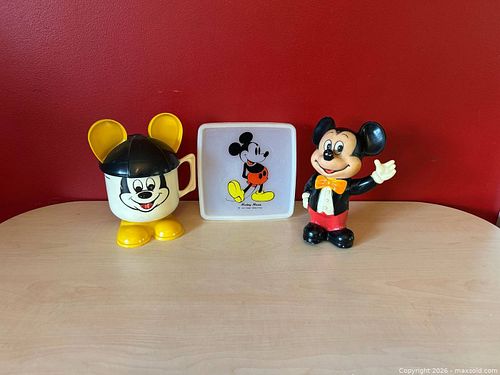 Vintage Mickey Mouse Plastic Collectibles Lot (1 of 17)