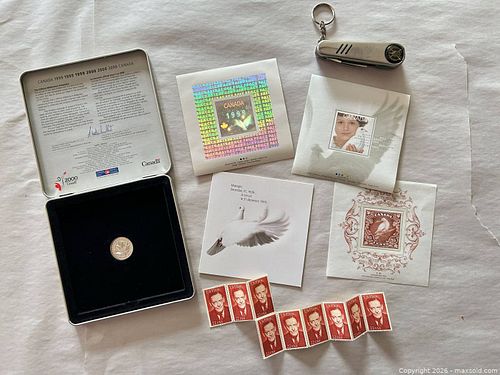 Commemorative Coin in Presentation Tin with Stamp Booklet & T.S. Eliot Stamps (1 of 12)