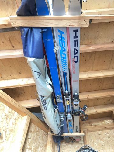 Mixed Vintage Head, AMF & Other Downhill Skis with Poles & Bag (1 of 4)