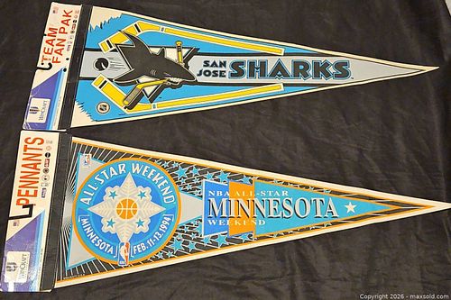 Pair Of Vintage WinCraft Pennants (1 of 5)