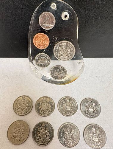 collection features various Canadian numismatic items, including a 1970s era "proof-like"  (1 of 14)