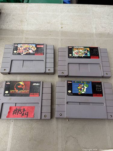 A LOT OF 4 SUPER NINTENDO GAMES. (1 of 1)