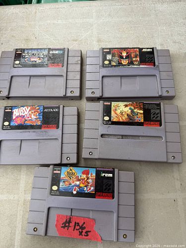 A LOT OF 5 SUPER NINTENDO GAMES. (1 of 1)