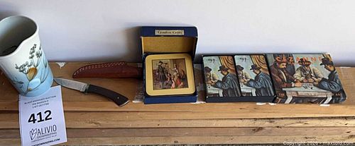 Ceramic Vase, Coaster Set, Cézanne Playing Cards, Pocket Knife (1 of 7)