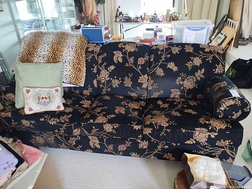 3-Seater Jacquard Floral Sofa D (1 of 8)