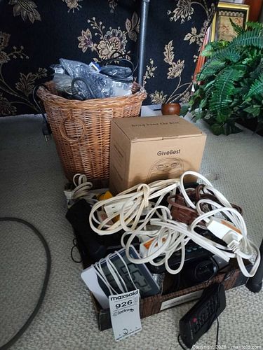 Mixed Electronics Lot: Cords, Remotes, Thermometer, Ceramic Heater B (1 of 17)