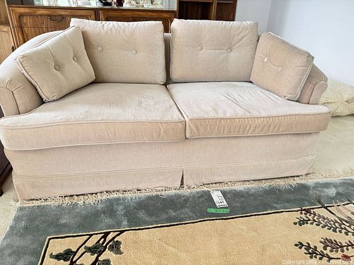 2-Seater Button-Tufted Fabric Loveseat D (1 of 11)