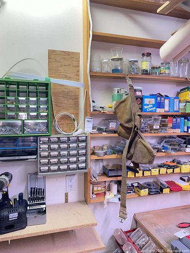Assorted Hardware & Fasteners Lot with Storage Bins and Tool Pouch B (1 of 19)