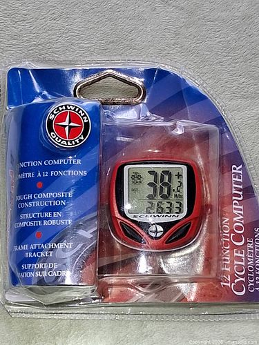 Schwinn 12-Function Bicycle Cycle Computer, Red. NIB sealed (1 of 5)