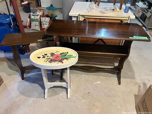 Three-Piece Wooden Console, Sofa & Tray Tables (1 of 12)
