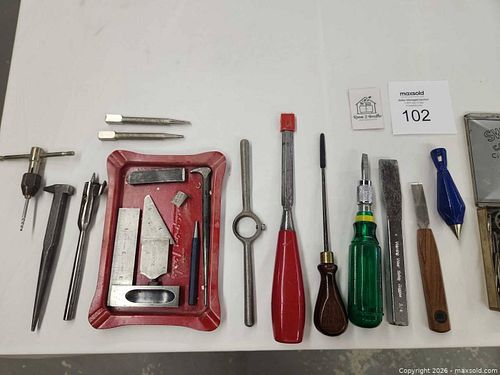 Mixed Hand Tool Set - Screwdrivers, Chisels, Taps & Measuring Tools (1 of 20)