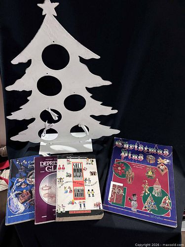 Metal Christmas Tree and Collectors Guide Books (1 of 6)