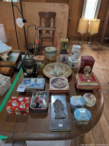 Decorative Tins, Ceramic Plate, and Trinket Box (1 of 13)