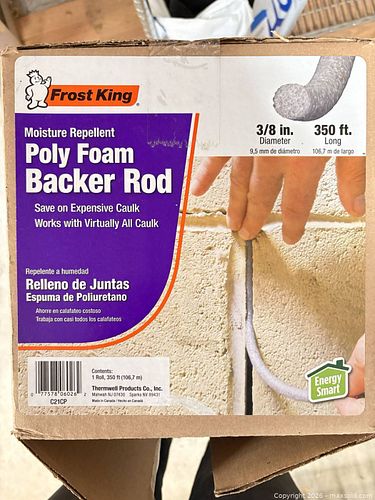 Full Box, 3/8 in Gray Polyurethane Foam Backer Rod, 350 ft (1 of 3)