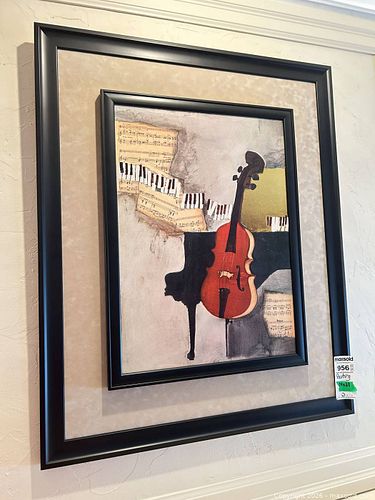 Framed Canvas Violin Musical Instrument Wall Art B (1 of 13)