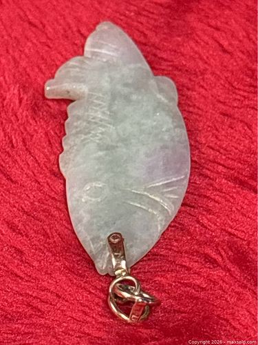 14k Gold Jade Fish Pendant (1 of 13)