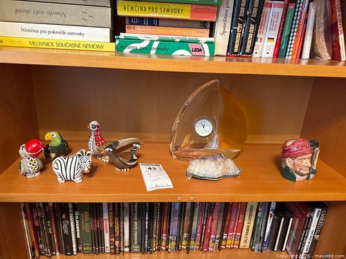 Ceramic Figurines, Amethyst Cluster, and Sailboat Clock (1 of 16)