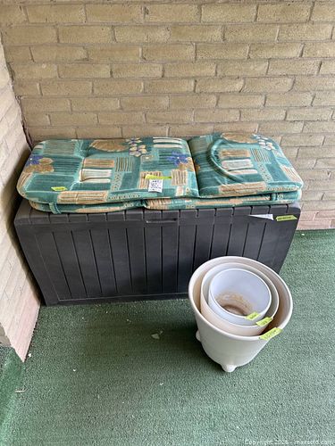 Outdoor Storage Box With Gardening Accessories and Planters (1 of 16)