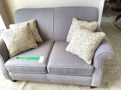 Gray Fabric Traditional 2-Seater Loveseat by Superstyle Furniture (1 of 11)