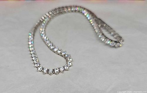 Sterling Silver 925 CZ Tennis Necklace  (1 of 7)