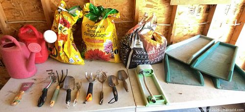 Assorted Garden Hand Tools, Watering Cans & Potting Supplies (1 of 5)