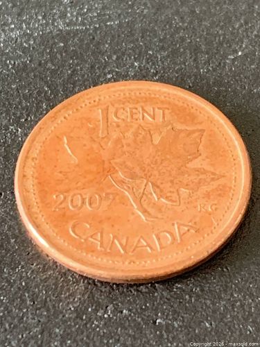 Canada 2007 One-Cent Coin (Magnetic + RCM logo) (1 of 7)