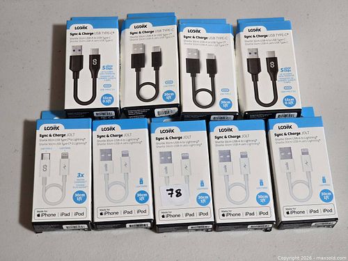 M078 - Logiix Assorted Sync & Charge Cables - Lot of 9 pcs (1 of 9)
