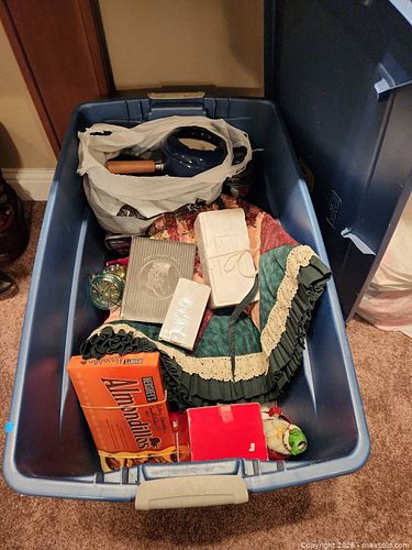 Assorted Christmas Decor Lot with Quilted Tree Skirt (1 of 5)