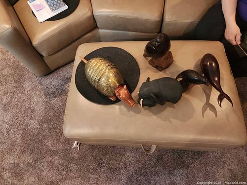 Collection of Hand-Carved Wooden & Metal Animal Sculptures (1 of 5)