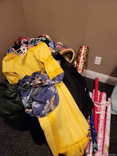Mixed Clothing, Costume Hats, Totes & Wrapping Paper (10+ items) (1 of 3)