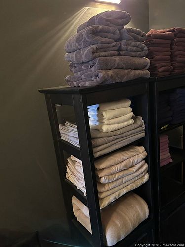 Mixed Bath & Hand Towels with Sheets - Beige, Gray, Burgundy, White (1 of 4)