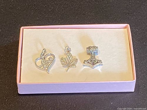 Sterling Silver 925 Pendant Lot of 3 (1 of 9)