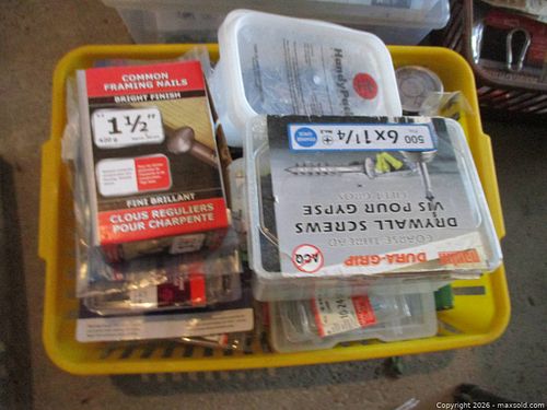 HUGE LOT OF NAILS DRYWALL SCREWS PLUS (1 of 5)