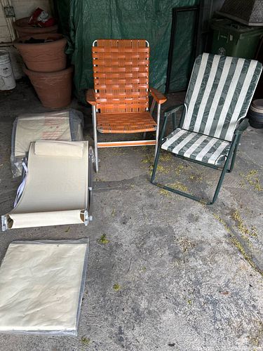 Four Outdoor Chairs with Aluminum and Fabric Construction (1 of 14)