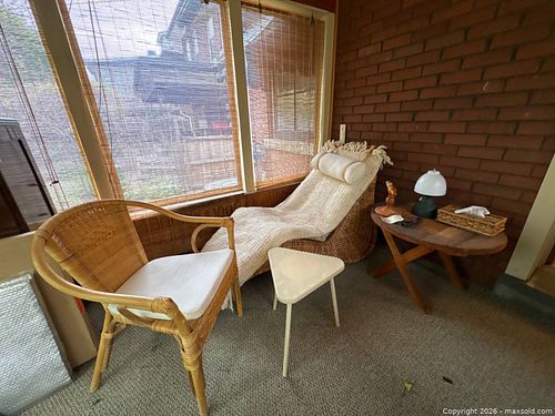 Wicker Lounge Chair, Armchair, Oval Table, and Side Table Set (1 of 14)