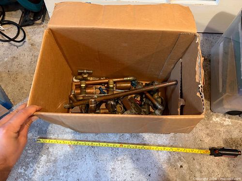 Assorted Copper, Brass & Chrome Plumbing Parts for Salvage (1 of 3)