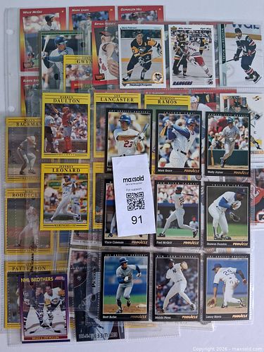 1990s Baseball & Hockey Trading Card Lot — Pinnacle, Fleer, Donruss (1 of 12)