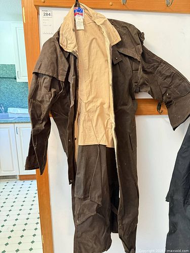 Koolah XS/TP Brown Waxed Cotton Duster Coat (1 of 8)