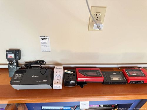 Mixed Electronics Lot: Cassette Players, Chargers, Testers (1 of 8)
