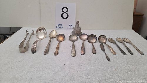 assorted vintage silverplate flatware  (1 of 12)