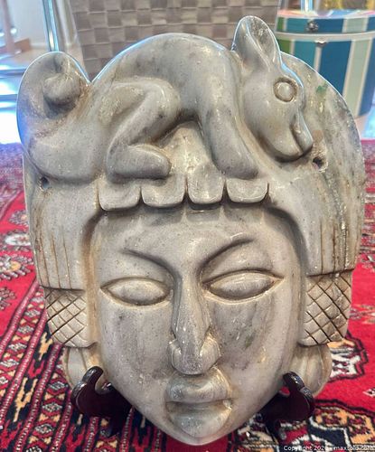 Vintage Hand Carved Stone Mask (1 of 13)