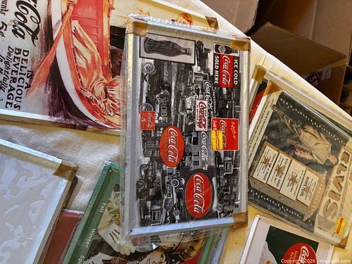Coca-Cola Mixed Lot: Wall Signs, Diecast Vehicles, Playing Cards (1 of 8)